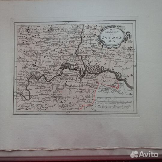 Старая карта Лондона 1789 фон Рейли