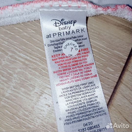 Слюнявчик нагрудник новый Primark Disney