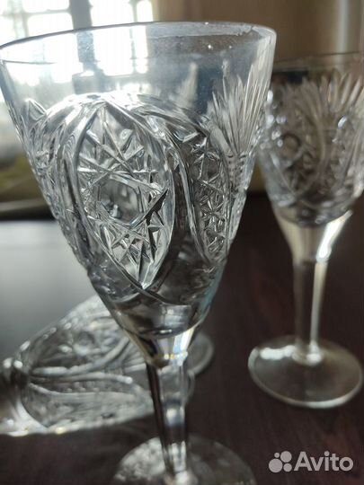 Хрустальные фужеры Дятьково 4 шт