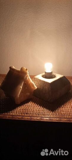 Ночник мраморный антикварный, домик