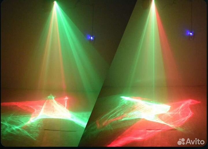 Светомузыка, 4 лазера, ультрафиолет, пульт