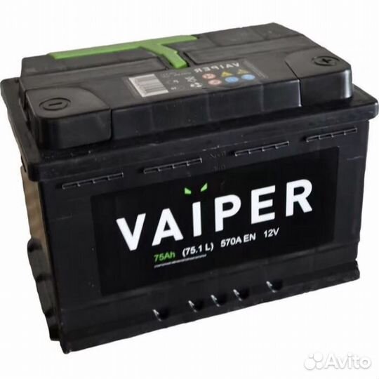 Аккумулятор Viper 75Ah 570A евро полярность