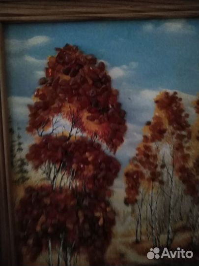 Картина с янтарем