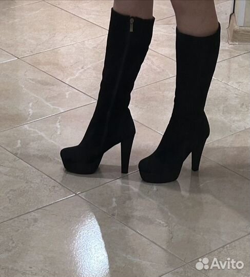 Сапоги зимние замшевые 37