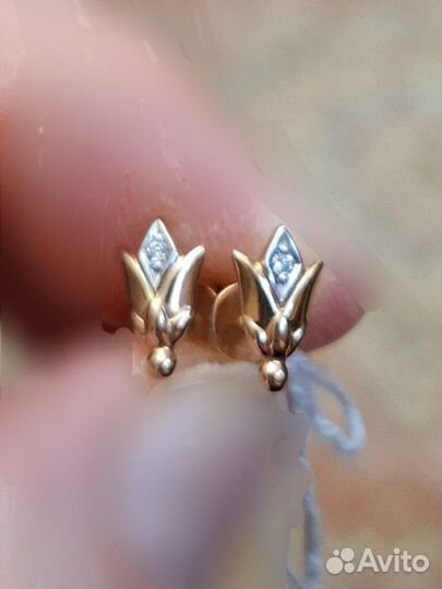 Золотые серьги детские