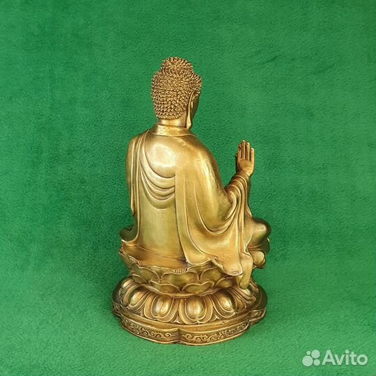 Статуэтка бронза Будда в лотосе-2. Фен-шуй