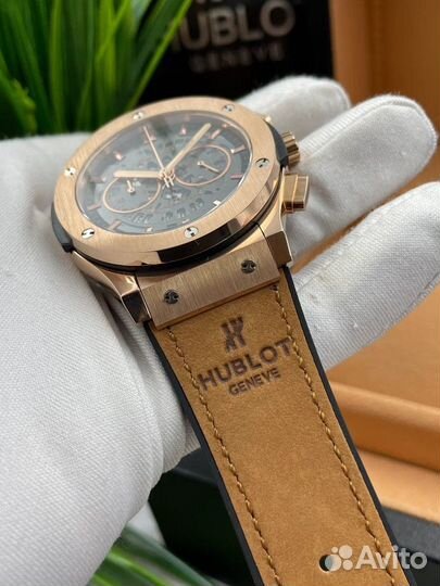 Каарцевые мужские часы Hublot хронограф