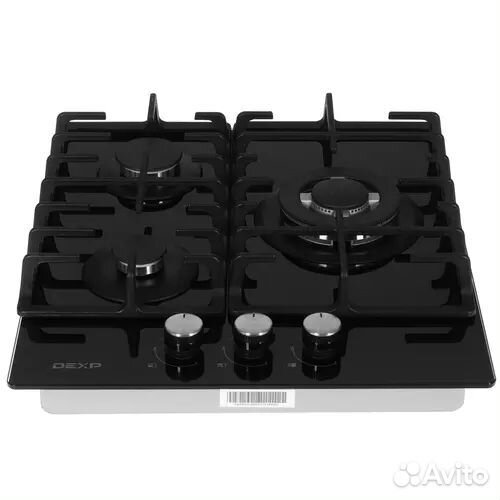 Газовая панель 3 конфорки, стекло