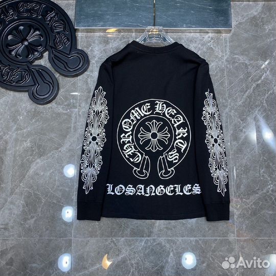 Лонгслив Chrome Hearts белый-черный