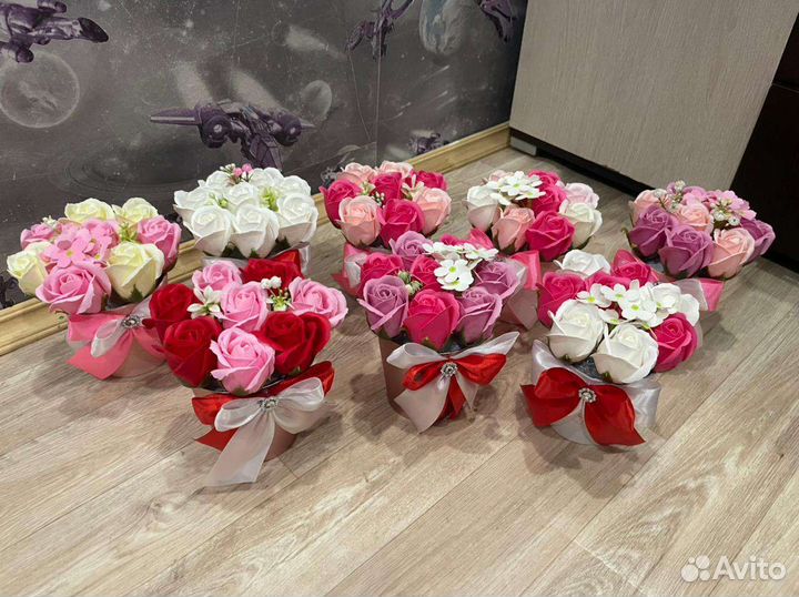 Цветы букеты из мыльных роз