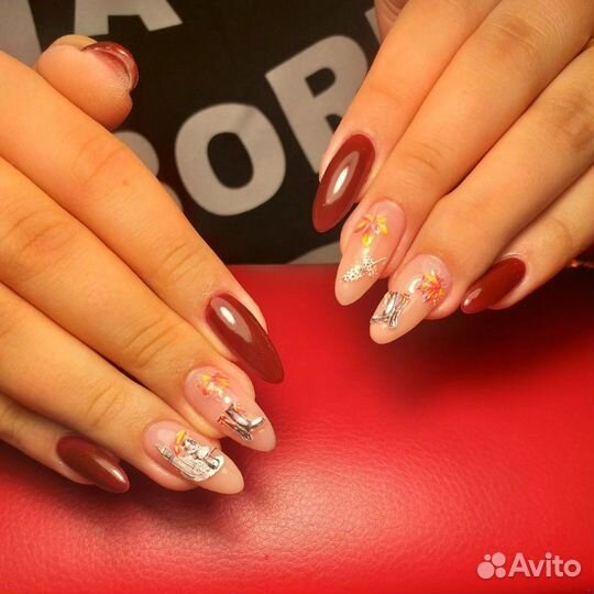 Наращивание ногтей, шеллак