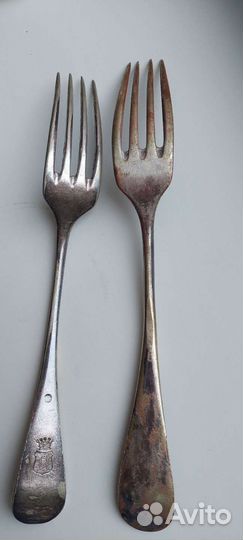 Вилки старинные с посеребрением - Германия