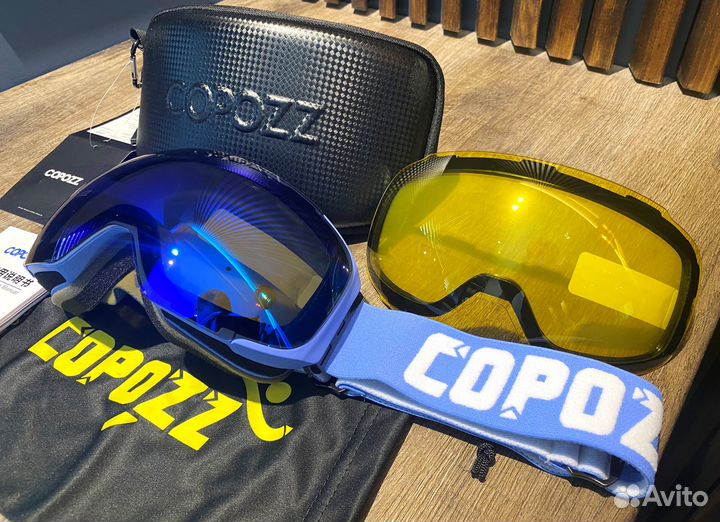 Маска Copozz для вело/мото/сноуборда + доп. линза