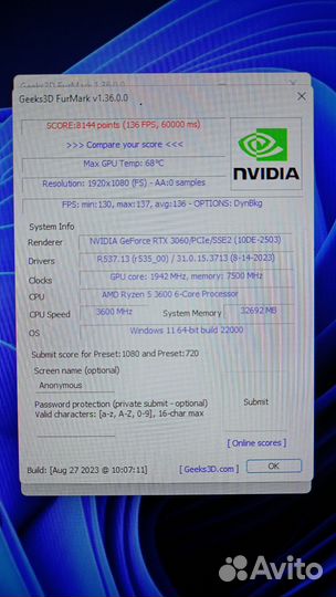 Видеокарта rtx 3060 palit dual