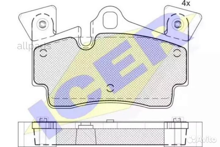 Icer 181611-203 Колодки торм диск.задн. Q7 4.2 i cayenne (995)