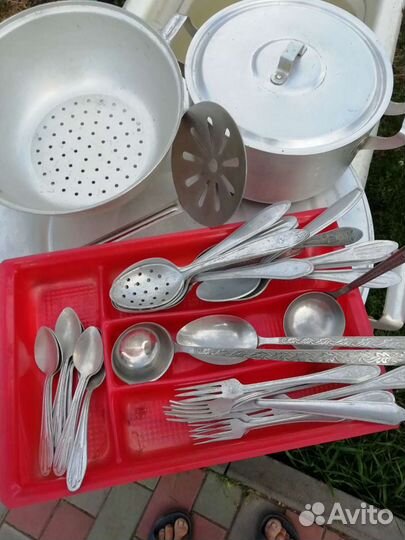 Посуда для дачи. Шампура. Ножи