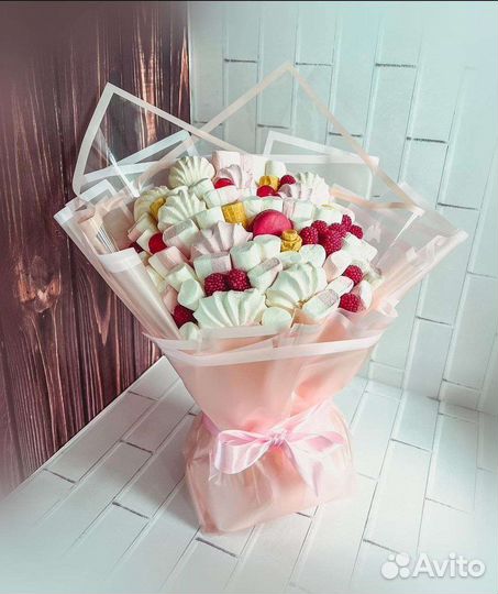 Сладкий букет из зефира