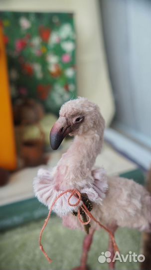 Авторская игрушка Тедди Фламинго