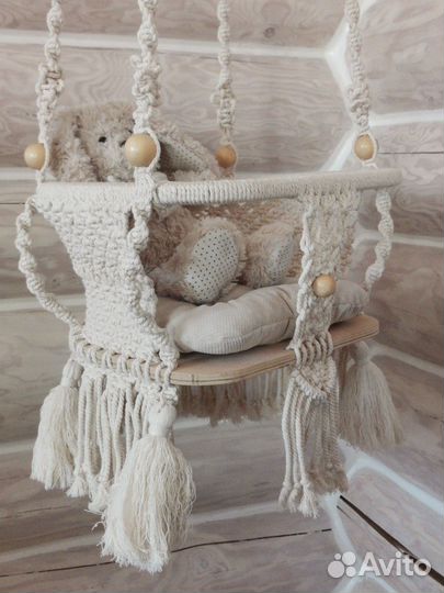 Качель детская в технике макраме