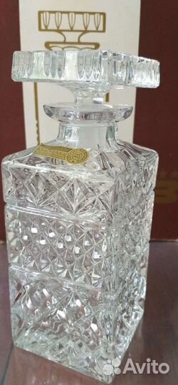 Штоф и стаканы хрустальные Богемия