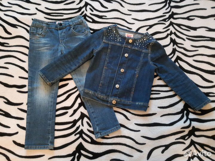 Джинсовая куртка и джинсы (2 шт.)