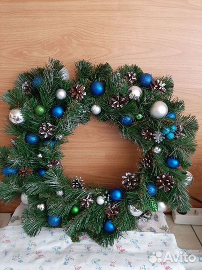 Новогодний венок, поделки и рисунки своими руками
