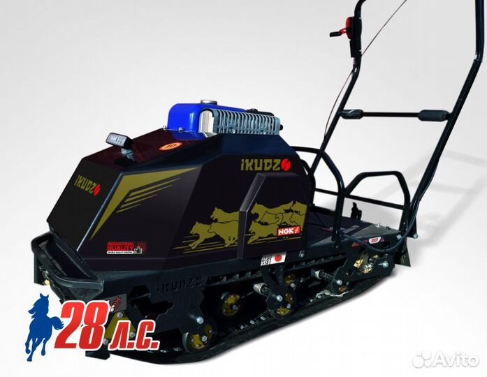 Мотобуксировщик ikudzo 2.0 1450/500 EK28 хаки