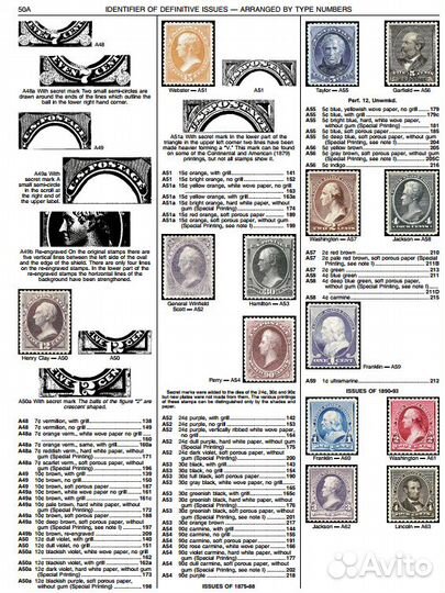 Каталог марок Скотт США 2000+ стр