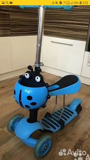 Самокат и беговел.2 в 1.Божья коровка