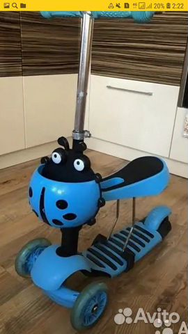 Самокат и беговел.2 в 1.Божья коровка