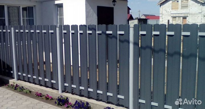 Забор металлический цена за метр быстро