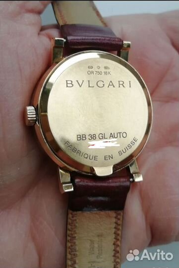 Часы золотые Bvlgari bb38gl