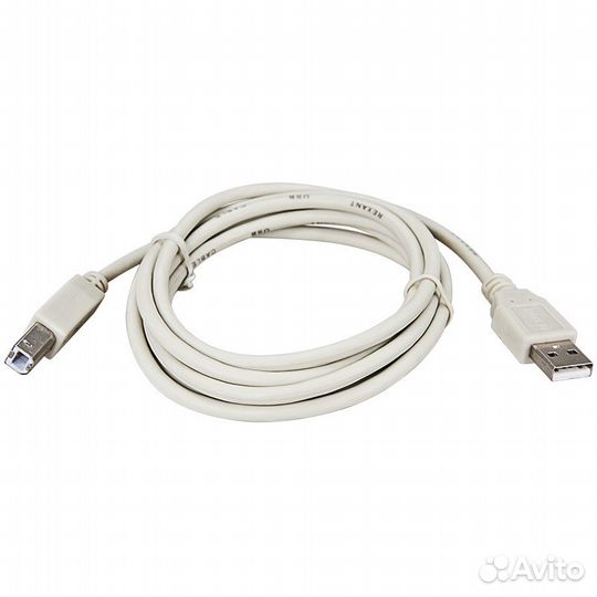 Шнур USB-А (male) - USB-B (male) 1.8M rexant (для