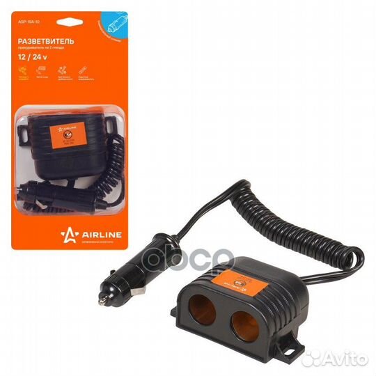 Разветвитель в прикуриватель ASP-15A-10 airline