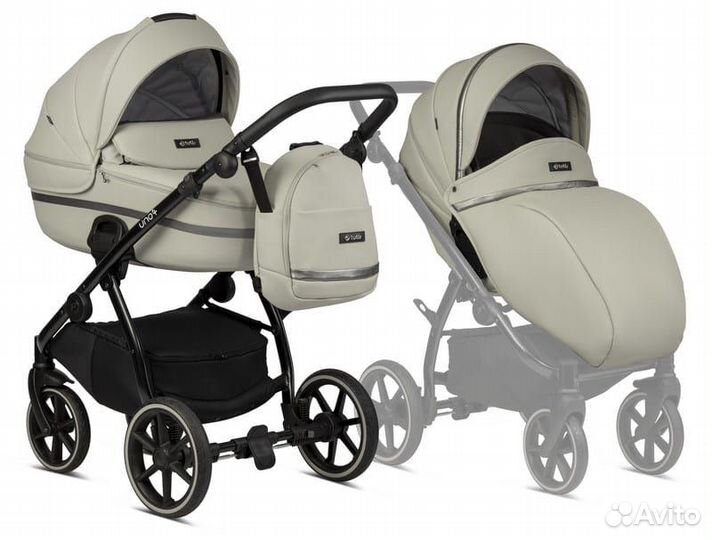 Коляска 2 в 1 tutis UNO 3+ (Black Sesame)