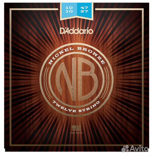 Струны для 12-струнной гитары D'Addario NB1047-12