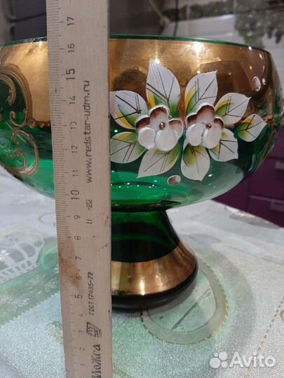 Ваза для фруктов багемия ручная аботахрусталь