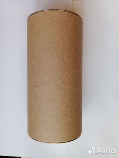 Тубус картонный с жестяной крышкой 16 см, d 8 см