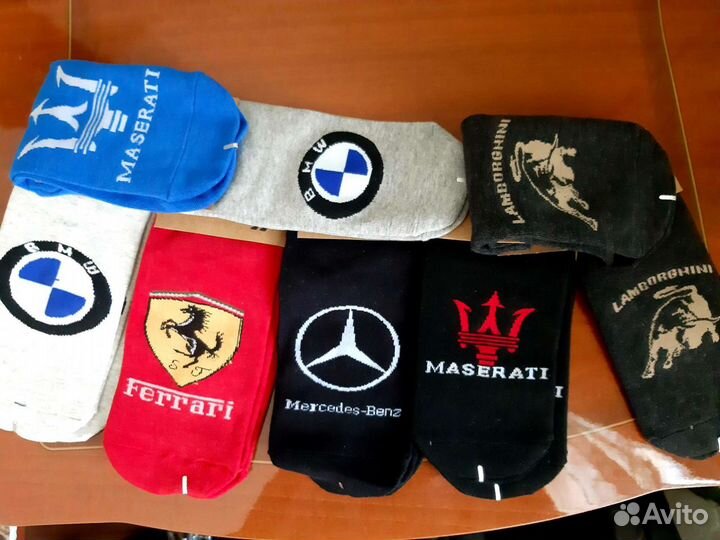 Носки эмблемы машин bmw, bentley