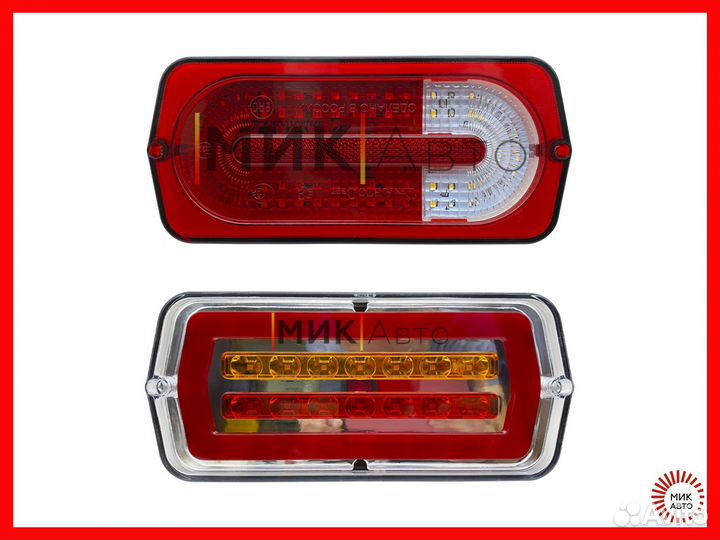 Задний неоновый тюнинг фонарь Гелик на УАЗ Буханка