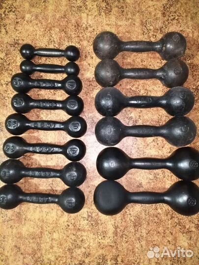 Гантели 1, 1,5,2, 2,5,3, 5,6кг, 8,10кг, 12кг