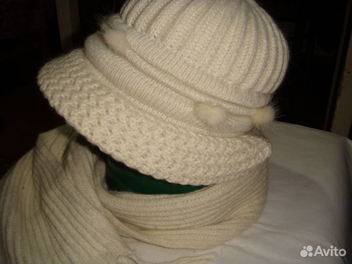Шапка зимняя женская вязанная