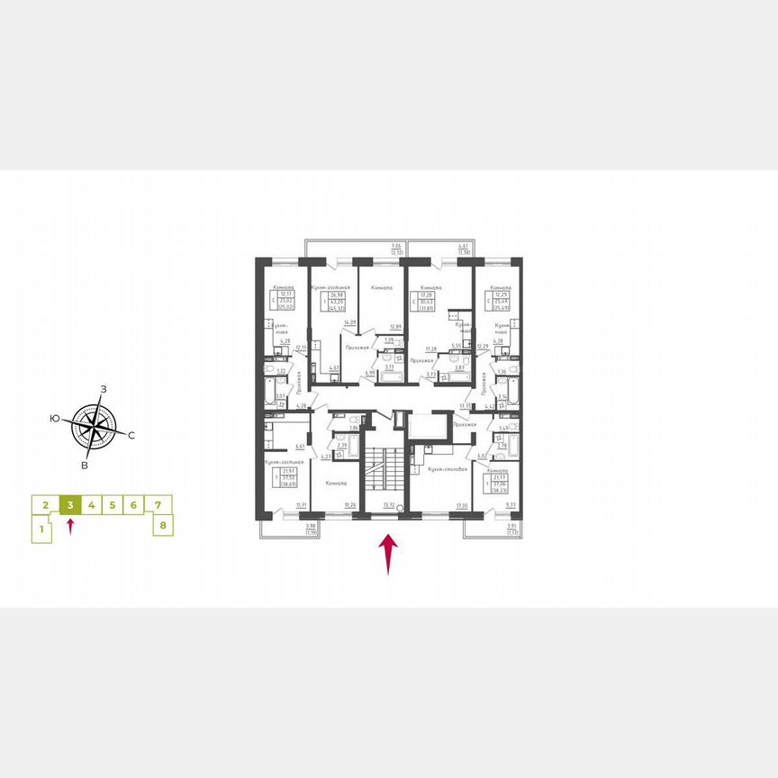 1-к. квартира, 38,5 м², 3/5 эт.