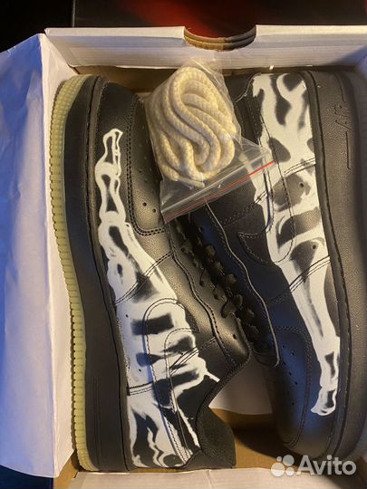 Nike air force 1 black skeleton