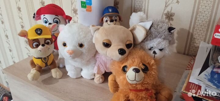 Мягкие игрушки пакетом много
