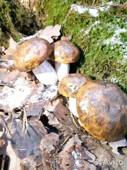 Грибы из папье-маше ручной работы