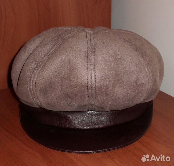 Шапка кепка женская теплая замша, меx р.57