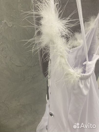 Купальник белый с юбкой пачкой