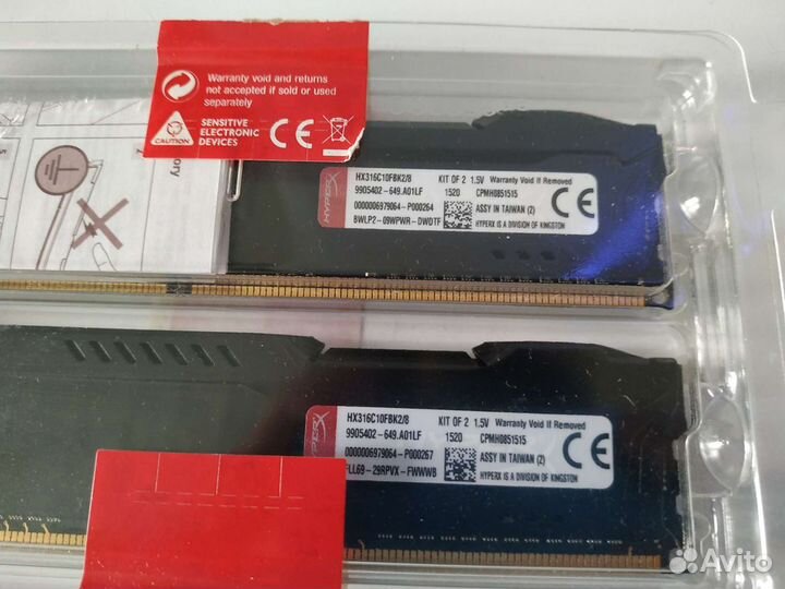 Оперативная память Kingston Hyper DDR3 1600 4x4 гб