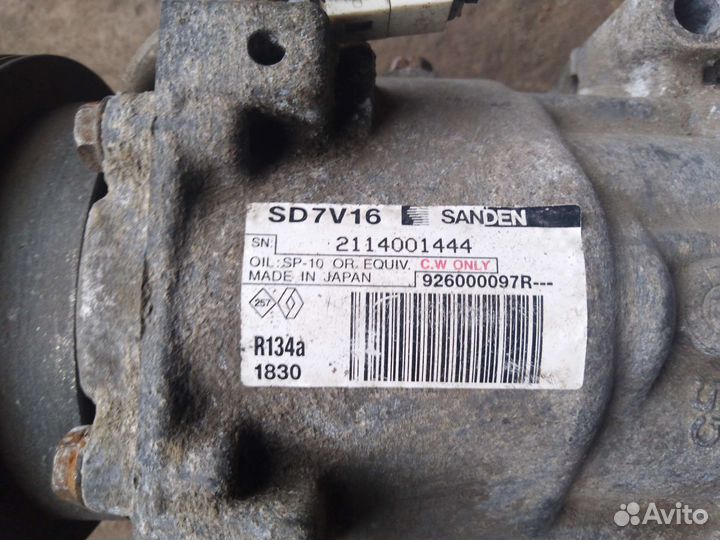 Компрессор кондиционера LADA largus, рено логан